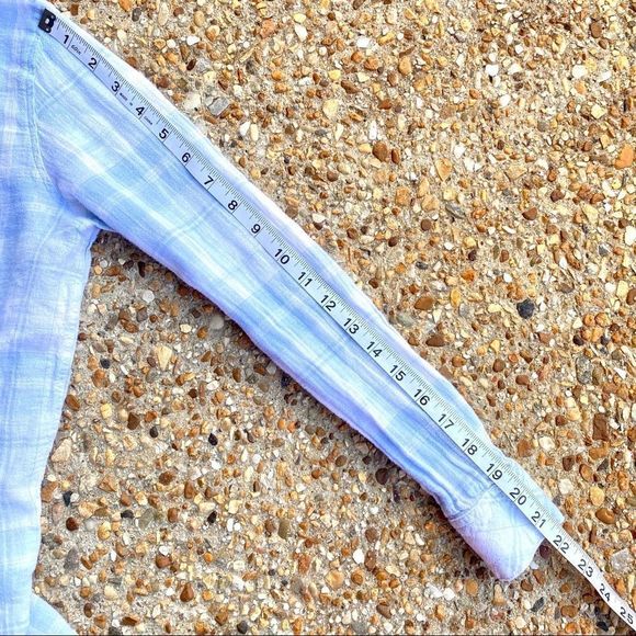 Rails Charli Rockport Plaid Linen Blend Button Down Shirt Size S - Picture 6 of 10